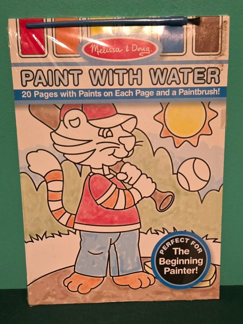 Melissa & Doug Paint with Water 20 Pages with Paints on Each Page and Paintbrush